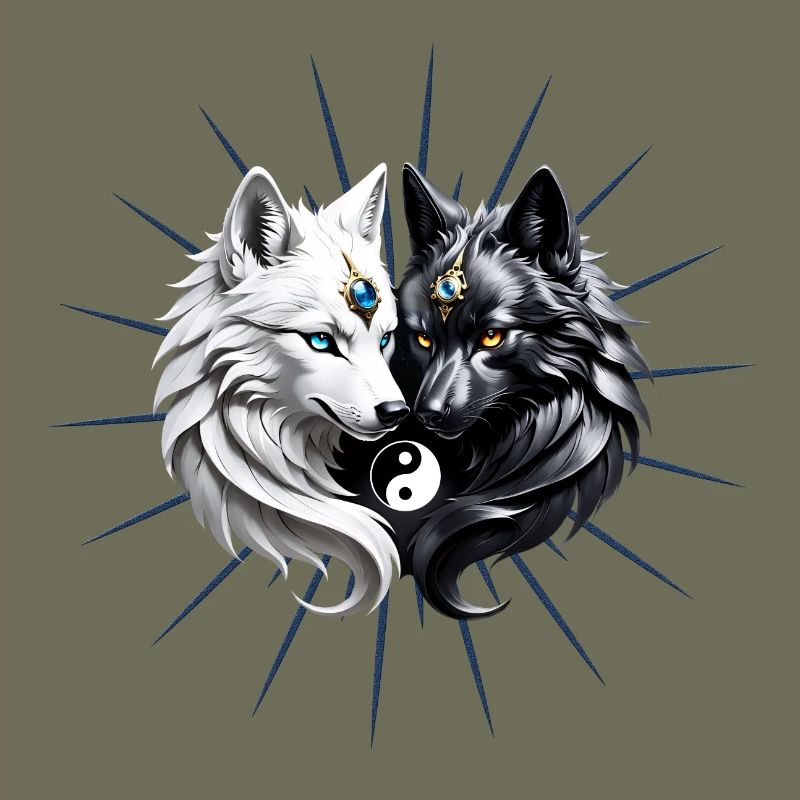 Loups Yin Yang.