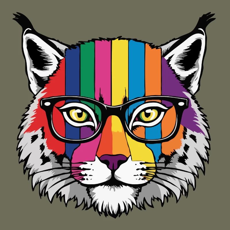 Lynx Katzenbrille Bunt Cool