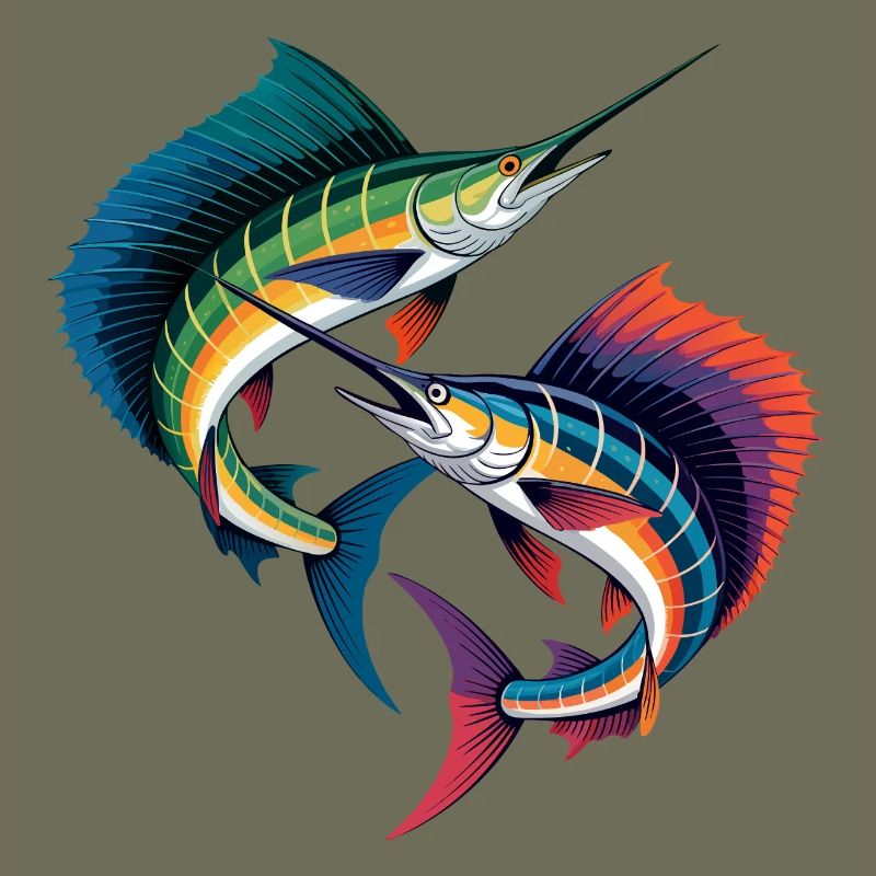 Double Marlin coloré