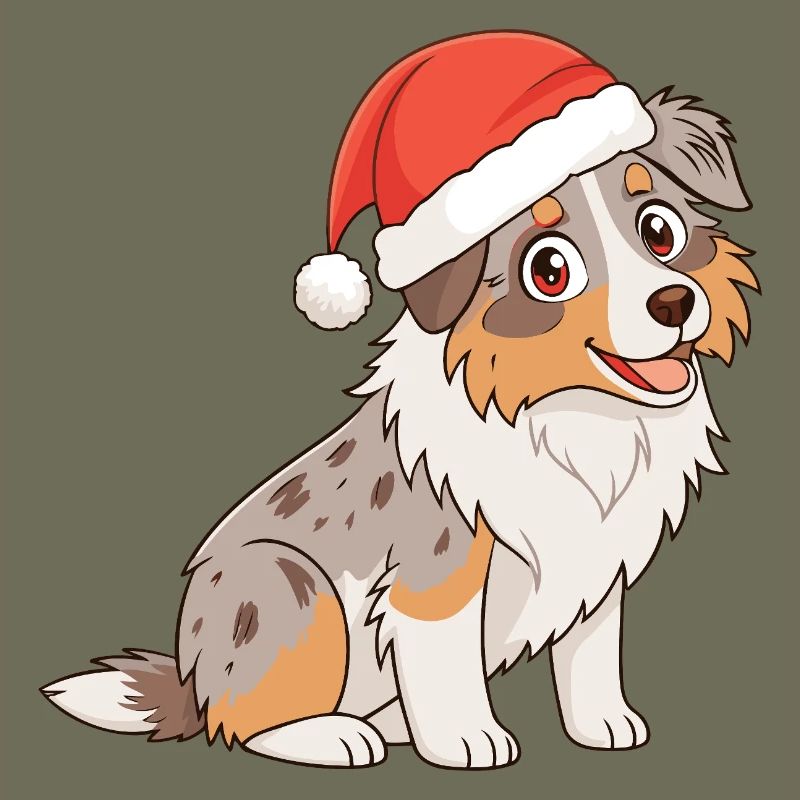 Hunde-Weihnachts-Weihnachtsmann