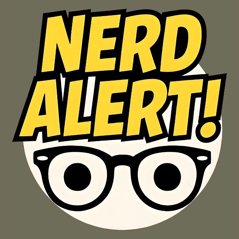 Nerd Alert Spaßdesign mit Brille