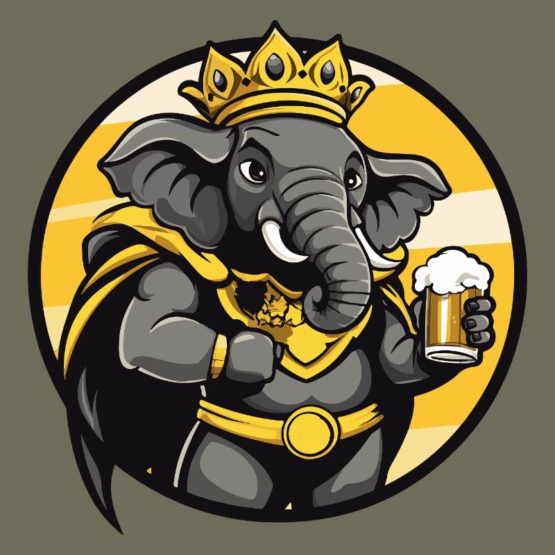 Elefant Bier Lustig