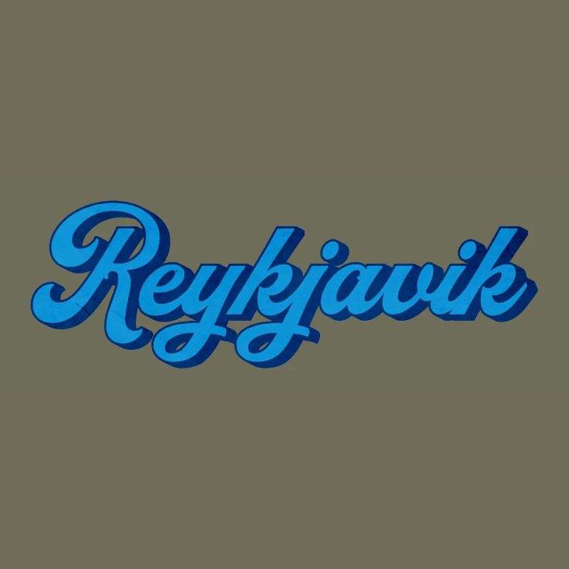 Reykjavik Blau Script Logo