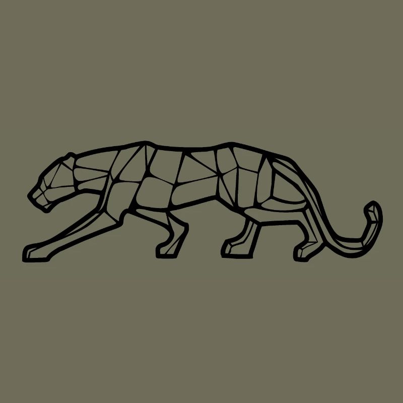 Geometrisches Design des Panthers