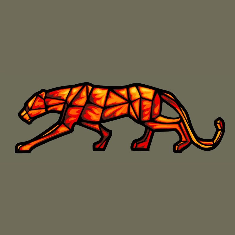 panther fire geometric design