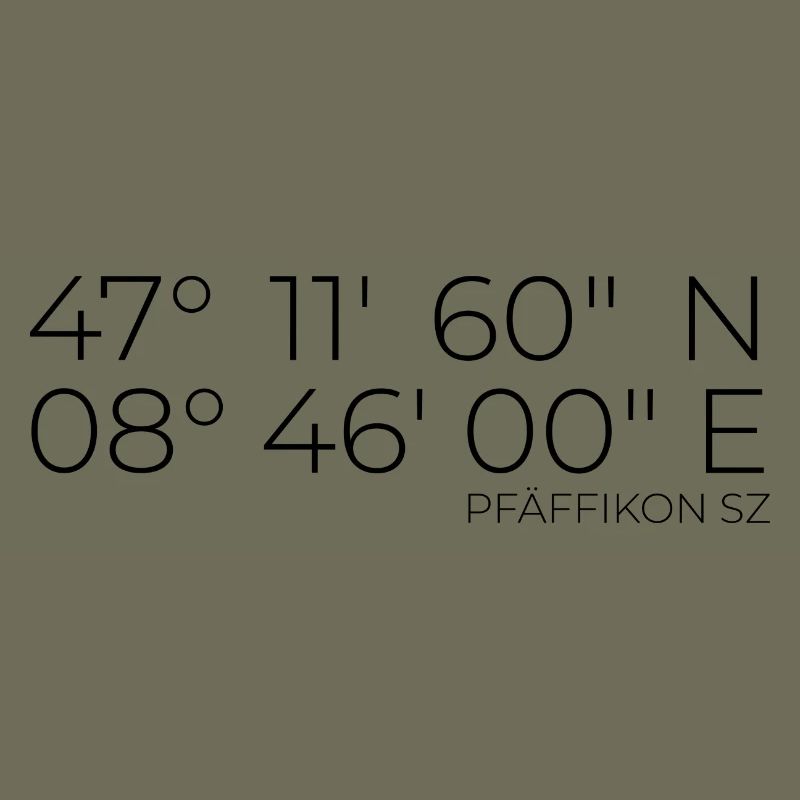 Coordinates Pfäffikon SZ Zurich