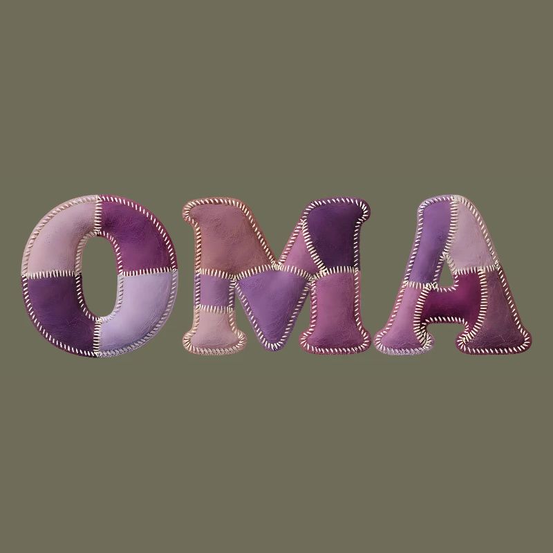 OMA Patchwork Fabric Design Gift Idea