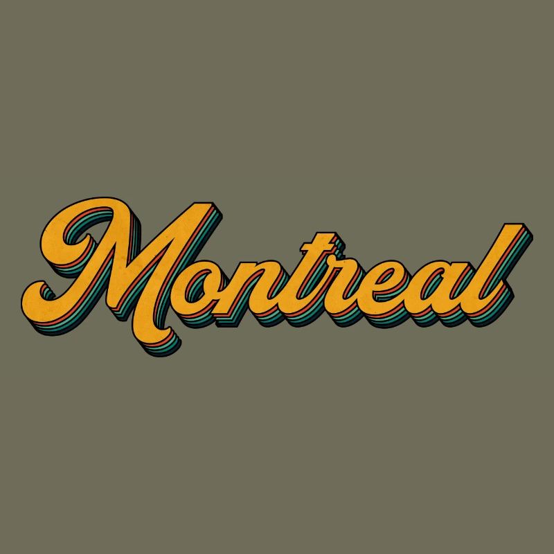 Montreal Retro Script Multicolor Shadow