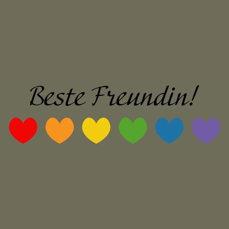 Regenbogenherzchen Beste Freundin