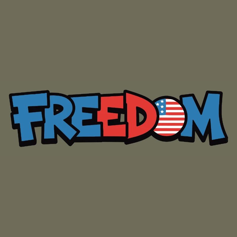 Freedom Typography Statement Design