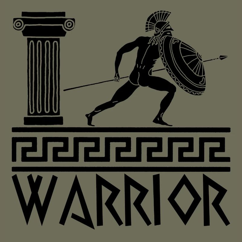 Griechischer Krieger schwarze Hoplite