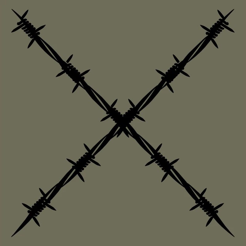 Stacheldraht gekreuzt