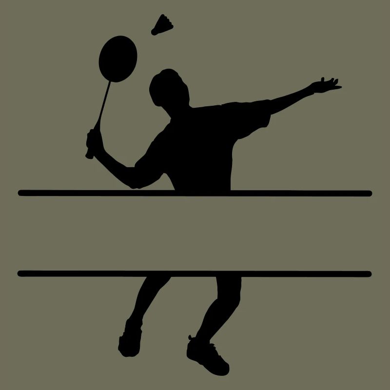 Shadow image of badminton player
