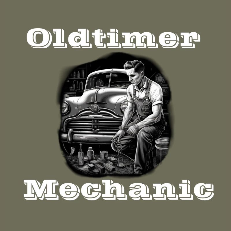 Oldtimer Mechanic weiß