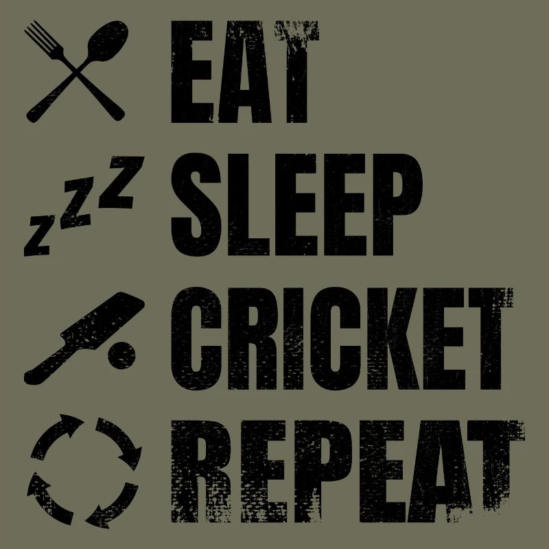 Manger dormir cricket répéter