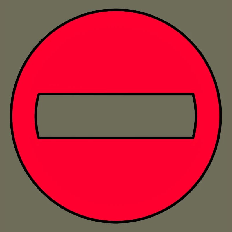 Durchgangsverbot Icon Rot