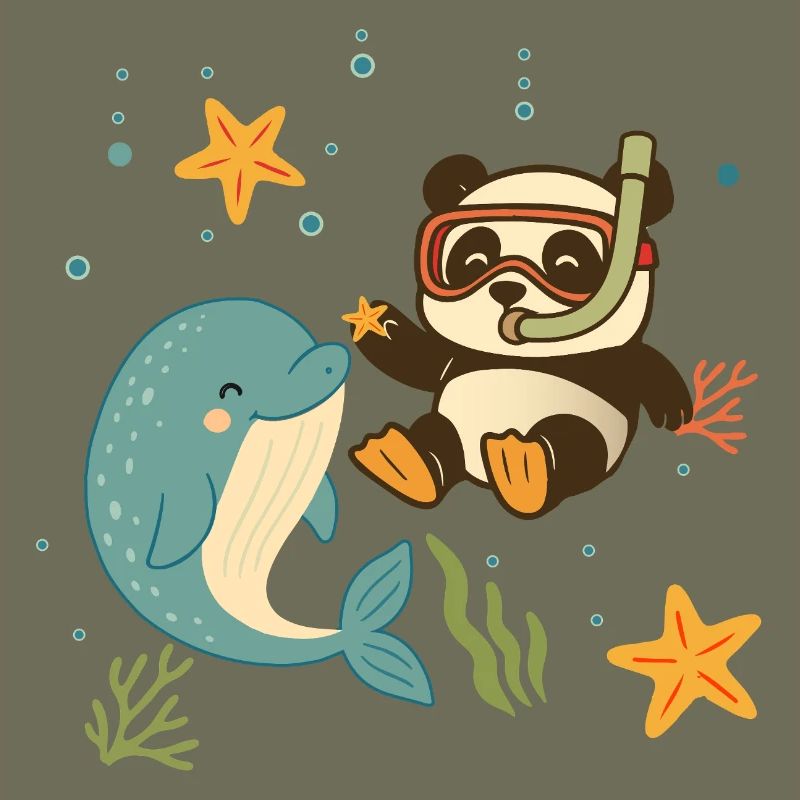 Plongée avec un dauphin dans la mer