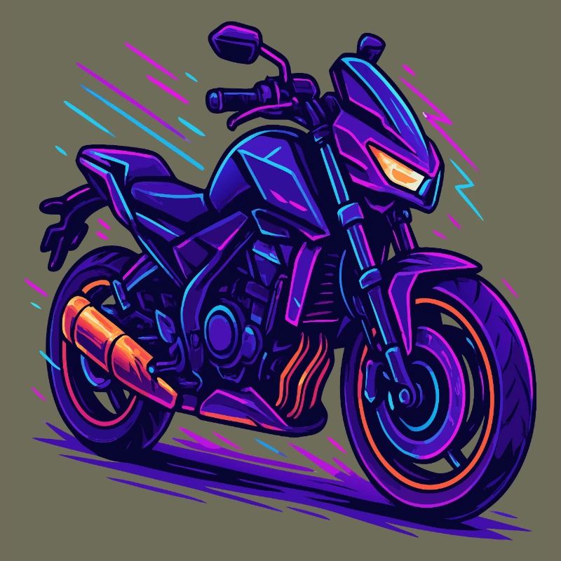 Neon Motorrad Vibe