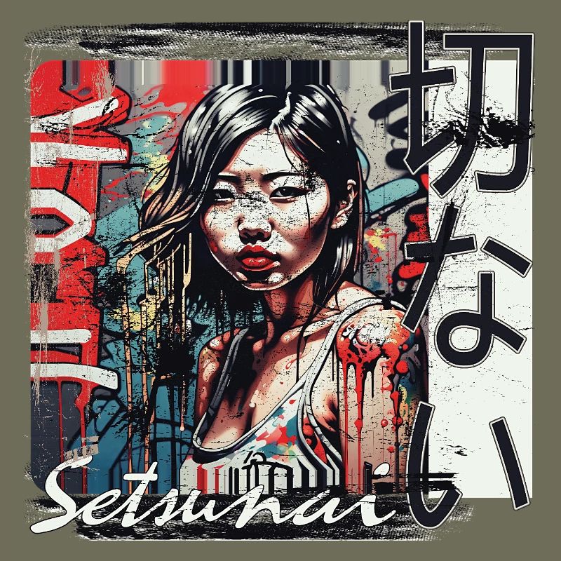 Manga Graffiti Mädchen der Sehnsucht