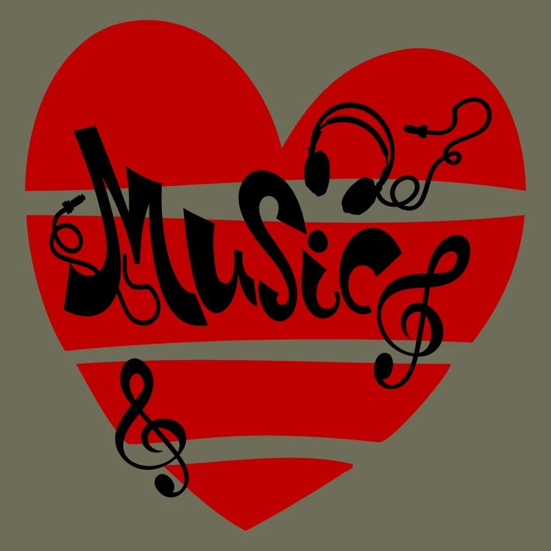 Music Heart with Notes