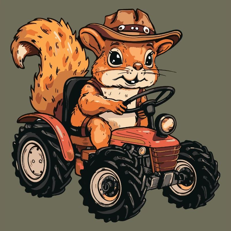 Squirrel Tractor Farmer