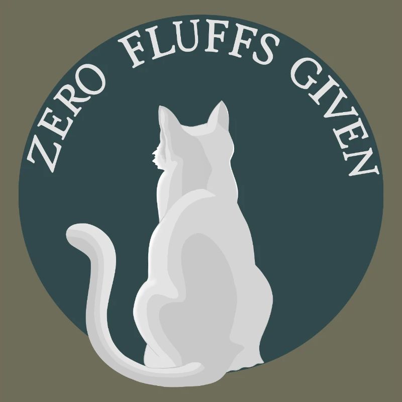 Zero Fluffs Given – Katze von hinten mit Attitüde