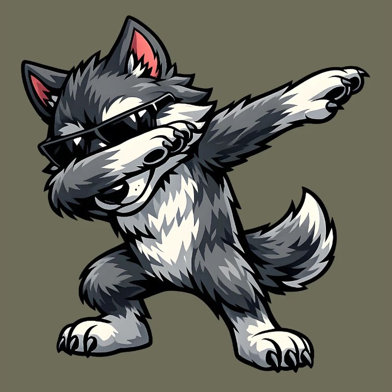 Dabbing Wolf