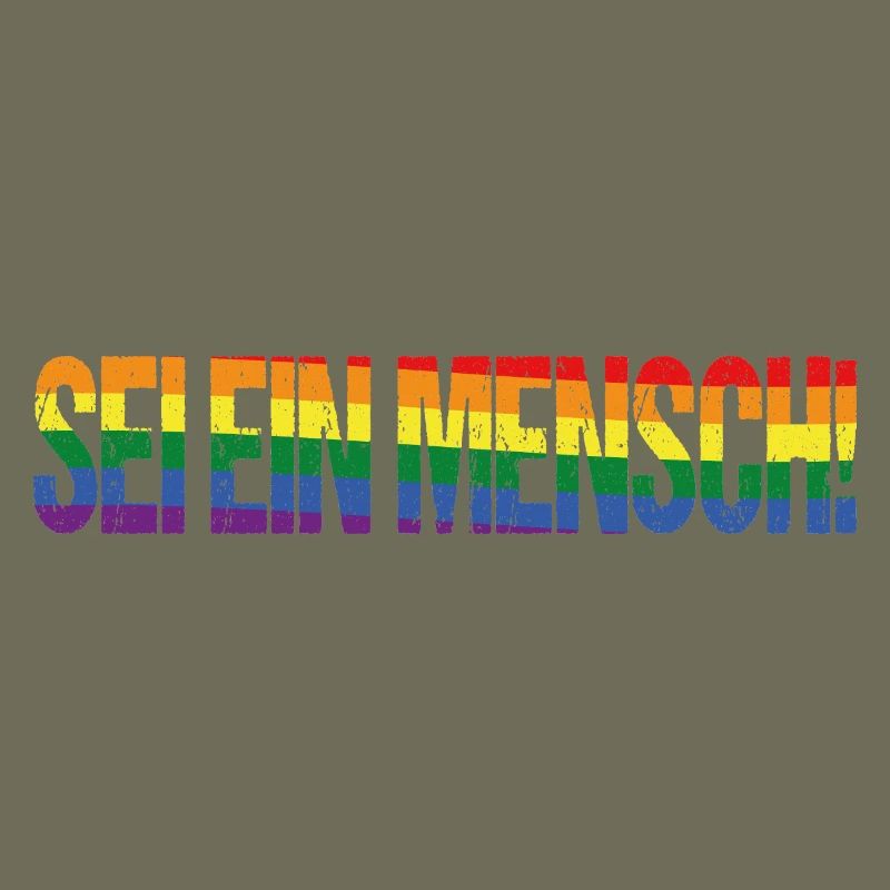 Sei ein Mensch! Pride Flag