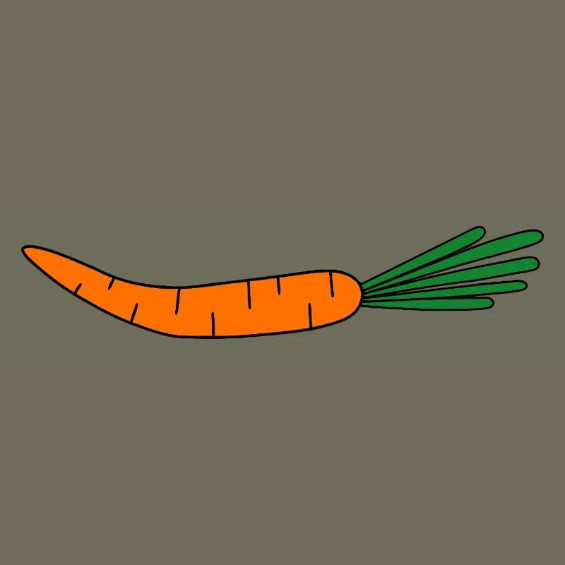 Bright Carrot Silhouette