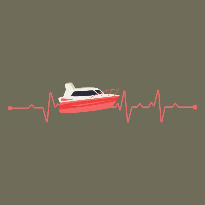 Herzschlag Boot Motorboot