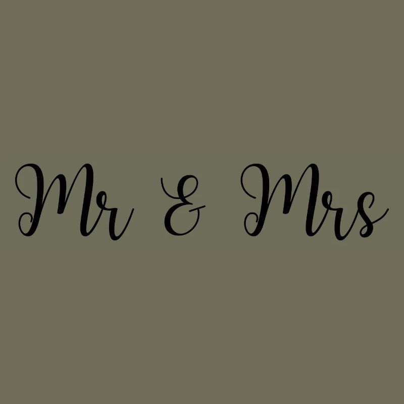 Mr & Mrs Hochzeit Design