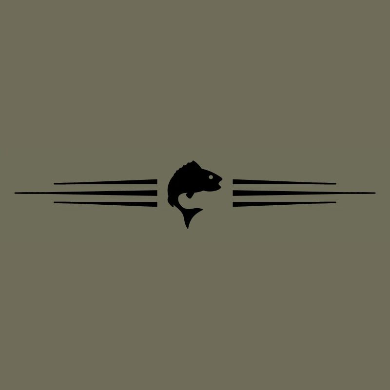 Fisch Symbol Linie