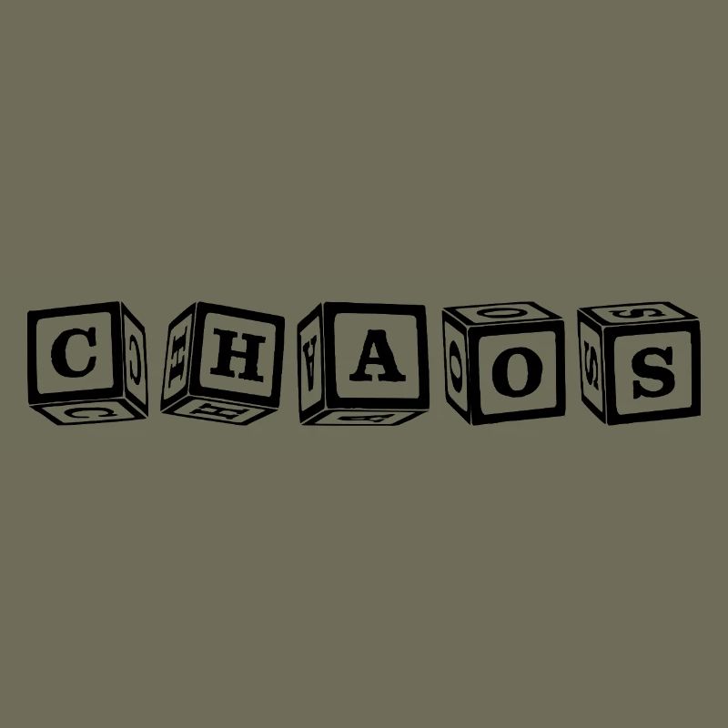 Chaos – Eye-catching 3D cube letter design