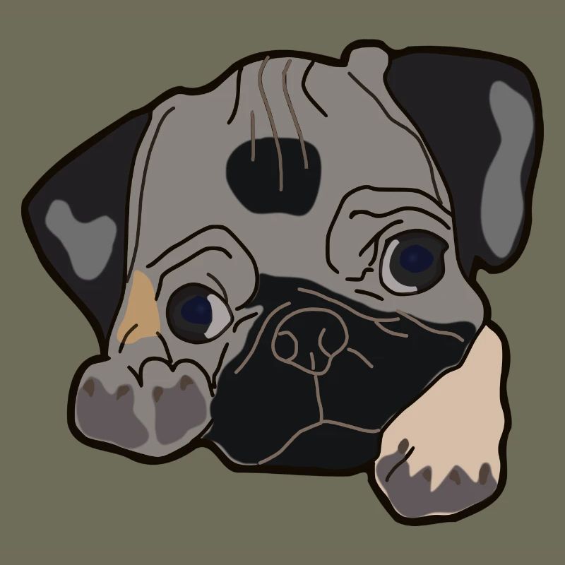Mops Kopf Geschenk Idee