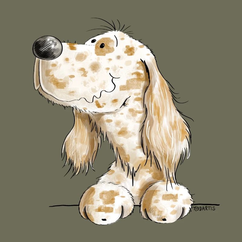 Englischer Setter Kopf I Hunde Comic Geschenk