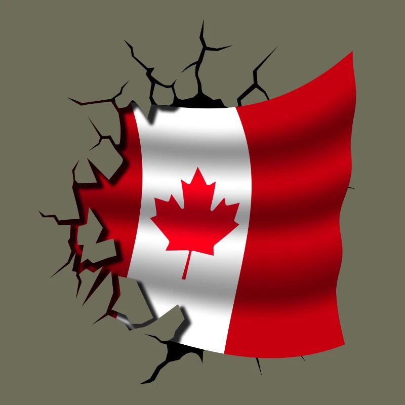 Drapeau du Canada - Canada - Drapeau Broken Design