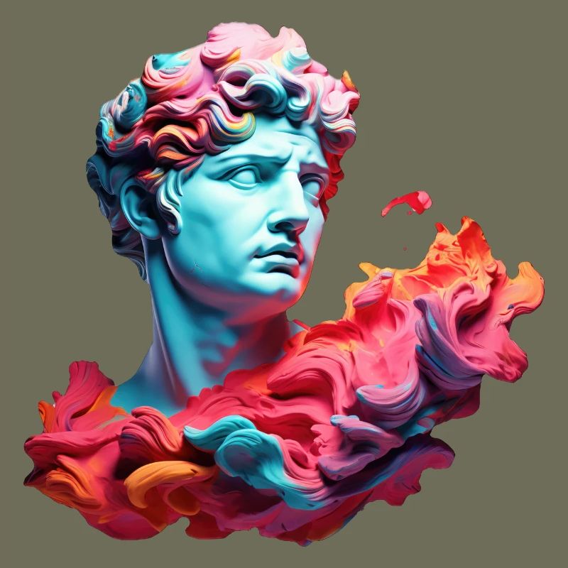 Neon Psychedelic Bust