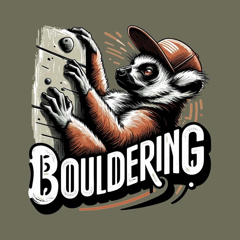 Bouldern Lemur Klettern Geschenk