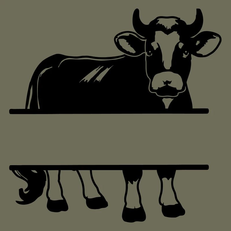 Silhouette de vache avec espace de texte – Chemise de ferme