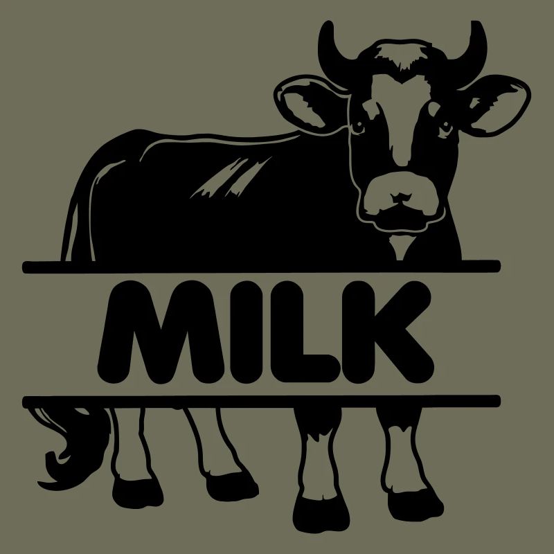 Conception de vache laitière avec barre 'MILK'