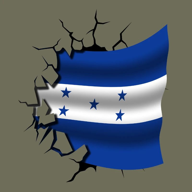 Drapeau du Honduras - Honduras - Drapeau Broken Design