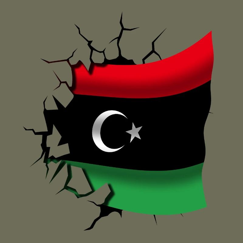Drapeau de la Libye - Libye - Drapeau Broken Design