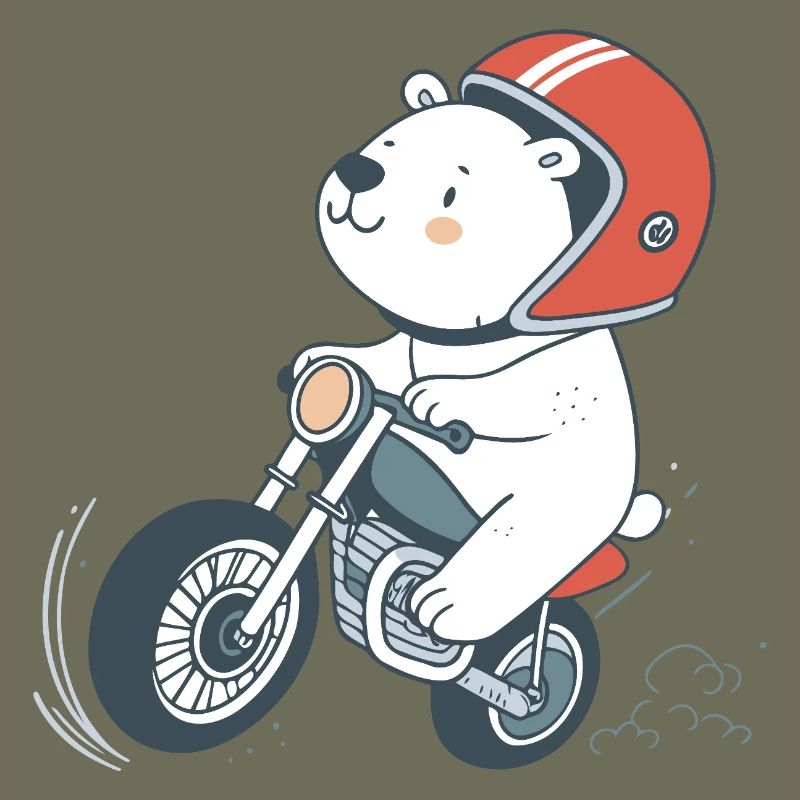 Cartoonish Biker Bear