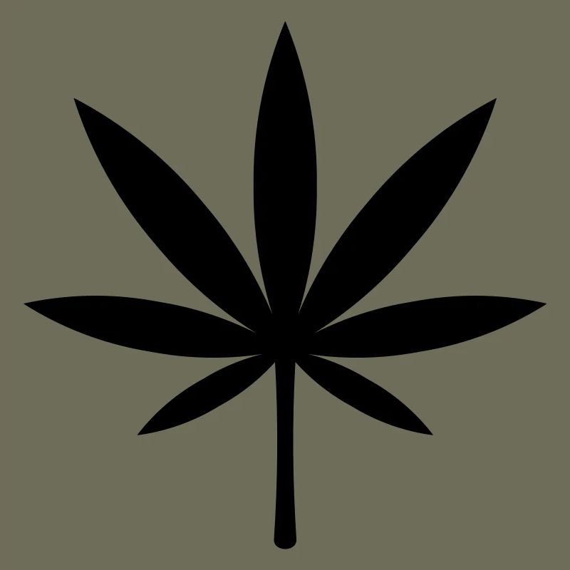 Cannabis / Marijuana / Hemp Leaf (Black)