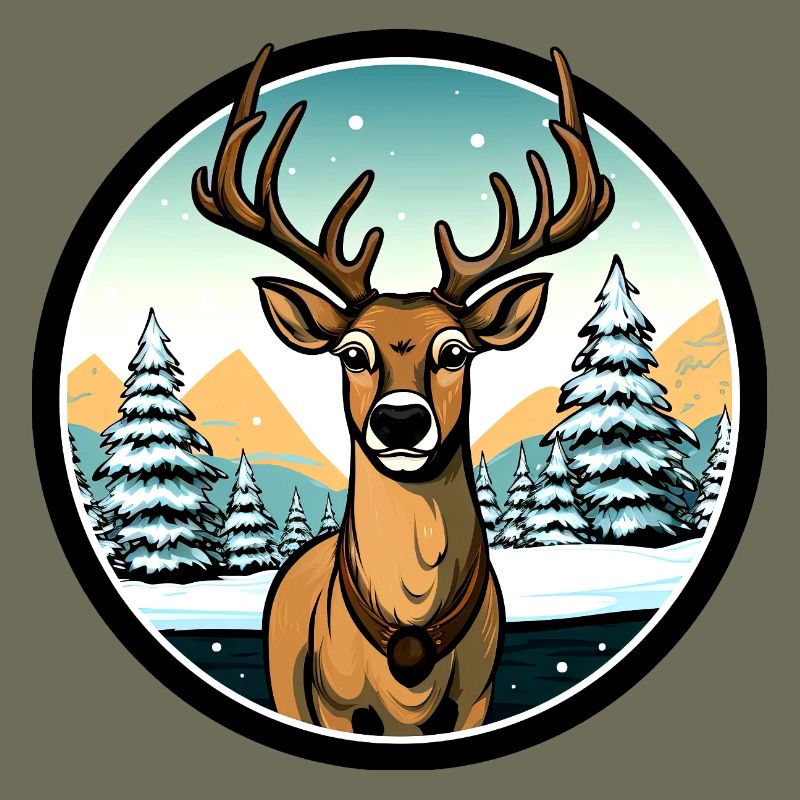 Deer Winter Style