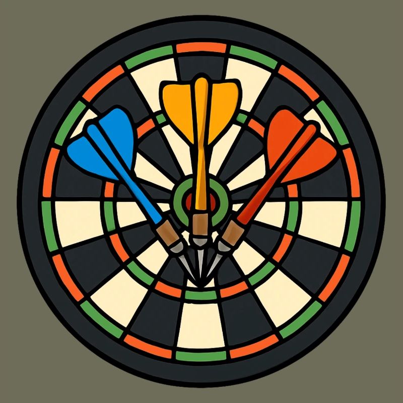 Motif de la cible de fléchettes : Impression couleur