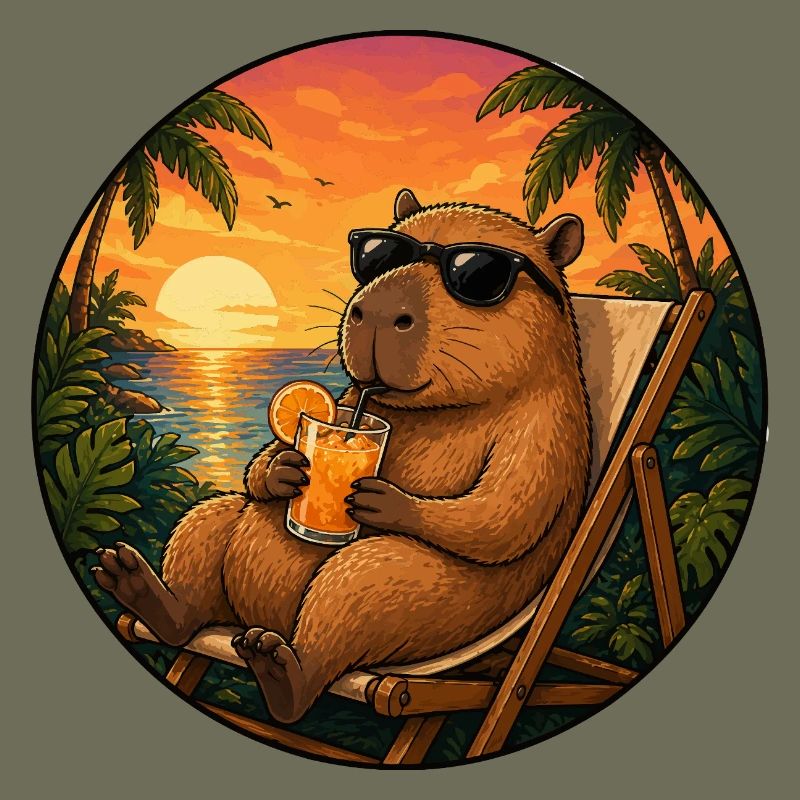 Capibara im Strandkorb