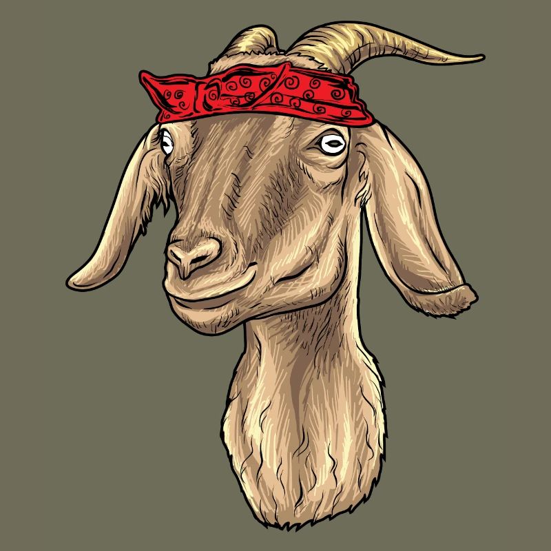 Ziege mit Bandana