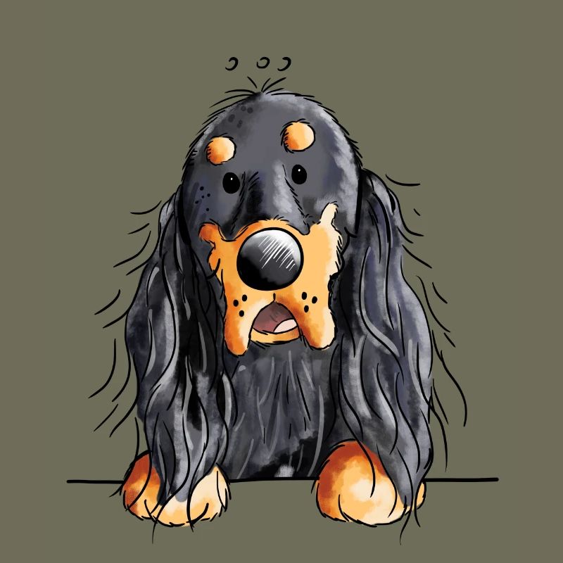Drôle Gordon Setter dessin animé - Chien - Cadeau