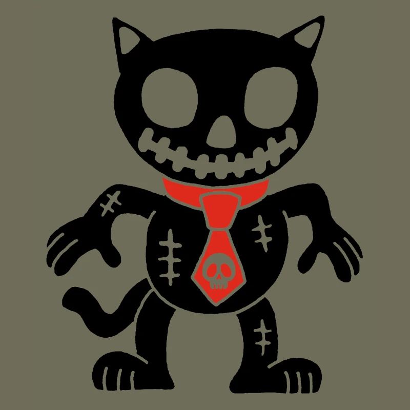 Schwarze Katze Voodoo Puppe